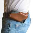 Mobile Phone Belt Pouch, Vintage PU Leather Phone Holster for Walking ， phone protective case(Brown 15*8.5cm)