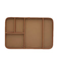 Leather Tray, Stylish and Organized Multifunctional Tray, for Table Entryway, Premium PU Leather, Tray for Keys, Watch, Wallet, Jewelry, and More (Brown )