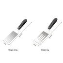 Stainless steel frying shovel, cooking small shovel, teppanyaki pancake scraper, steak cake shovel, creative kitchen tool（Solid+hollow shovel）