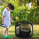 Butterfly Net Enclosure Butterfly Habitat Cage Caterpillar Habitat Butterfly Enclosure Mesh,Cage for Caterpillars Live Butterfly Outdoor Mesh Plant Enclosure Plant Protection Tent (small black)