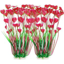 2pcs Grass Aquarium Fish Tank Landscape Plastic Water Grass Fish Tank Decoration Fake Water Grass Simulated Water Grass Ornament (Pink )