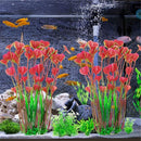 2pcs Grass Aquarium Fish Tank Landscape Plastic Water Grass Fish Tank Decoration Fake Water Grass Simulated Water Grass Ornament (Pink )