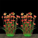 2pcs Grass Aquarium Fish Tank Landscape Plastic Water Grass Fish Tank Decoration Fake Water Grass Simulated Water Grass Ornament (Pink )