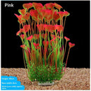 2pcs Grass Aquarium Fish Tank Landscape Plastic Water Grass Fish Tank Decoration Fake Water Grass Simulated Water Grass Ornament (Pink )