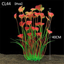 2pcs Grass Aquarium Fish Tank Landscape Plastic Water Grass Fish Tank Decoration Fake Water Grass Simulated Water Grass Ornament (Pink )