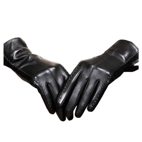 Leather Gloves for Women Winter, Touchscreen Gloves for Cold Weather with Warm Lining  Women's Touchscreen Texting Driving Winter Warm （Black）
