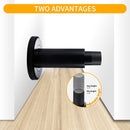 Door Stoppers - Heavy-Duty Adjustable Stoppers for Bottom, Top, and Wall of Door – Anti Break-in 304 Stainless Steel Door Stops with Rubber Buffers(Black)