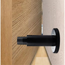 Door Stoppers - Heavy-Duty Adjustable Stoppers for Bottom, Top, and Wall of Door – Anti Break-in 304 Stainless Steel Door Stops with Rubber Buffers(Black)
