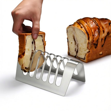 Toast Rack Bread Holder 6 Slice Slots Stainless Steel , dry placement rack, toast slices display rack, drain rack, tableware