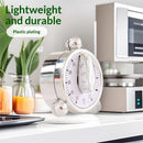 Baking Timer Mechanical Cooking Reminder 60 Minute Kitchen Timer, Silver Clockwork timer small alarm clock design