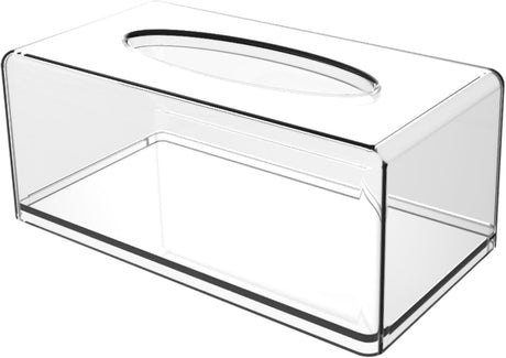 Clear Tissue Box Cover - Tissue Holder, Box Covers Rectangular, Napkin Dispenser for Home, Office, Restaurant, Kitchen, Bathroom Facial Napkin Box Holders（22X12X9CM）