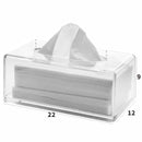 Clear Tissue Box Cover - Tissue Holder, Box Covers Rectangular, Napkin Dispenser for Home, Office, Restaurant, Kitchen, Bathroom Facial Napkin Box Holders（22X12X9CM）