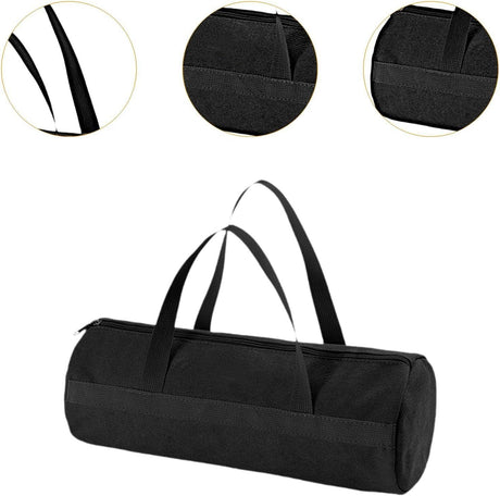 Multifunctional Handbag Camping Tent Stakes Storage Bag Electrician Large Capacity with Handles Camping Tool Bag, Black