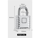 1-piece set of heavy-duty 4-digit password lock, one click unlock, error proof function, waterproof large outdoor padlock, suitable for school gym storage cabinets, fences, doors, storage units (silver)