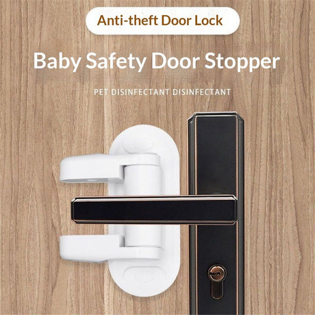 Door Lever Lock (2 Pack) Child Proof Doors & Handles, Prevents Toddlers and Pets from Opening Doors. Unique Difficulty Adjustment, Easy One Hand Operation for Adults.
