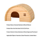 Guinea Pig Wooden House, Hamster Wooden House, Bite Arched Wood Hideout for Dwarf Hamster, Golden Bear Pet Supplies, Small Animals, Houses & Habitats.（Small）