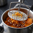 Stainless Steel Potato Masher, Double-Layer Design for Easy Mashing, Perfect for Potatoes, Avocado & Ground Beef, Durable Meat Smasher & Hamburger Tool（TPR handle）