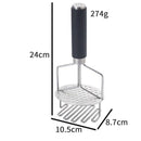 Stainless Steel Potato Masher, Double-Layer Design for Easy Mashing, Perfect for Potatoes, Avocado & Ground Beef, Durable Meat Smasher & Hamburger Tool（TPR handle）