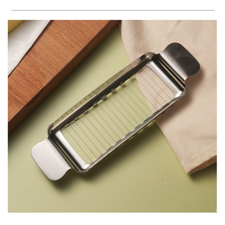 Stainless Steel Butter & Cheese Slicer –  Ergonomic Handle, Multipurpose Handheld Food Cutter for Butter, Cheese & Soft Fruits, Dishwasher Safe
