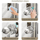 2pcs Powerful Suction Cup Glass Mirror Door Handle, Refrigerator Drawer Bathroom Wall armrest, Bathtub Shower Handle Kitchen Drawer Cabinet knob Suction Cup（Transparent small size）