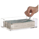 Acrylic Guest Towel Napkin Holder,Clear Bathroom Paper Hand Towels Storage Tray Modern Buffet Napkin Caddy,Fancy Flat Napkin Holders For Kitchen or Dining Room