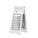 Professional Cheese Grater, Stainless Steel Foldable Food Grater with Non Slip Handle, Multi-Functional Handheld Shredder for Cheese, Potatoes, Vegetables（white）