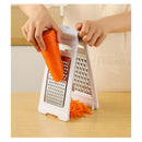 Professional Cheese Grater, Stainless Steel Foldable Food Grater with Non Slip Handle, Multi-Functional Handheld Shredder for Cheese, Potatoes, Vegetables（white）
