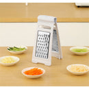Professional Cheese Grater, Stainless Steel Foldable Food Grater with Non Slip Handle, Multi-Functional Handheld Shredder for Cheese, Potatoes, Vegetables（white）
