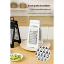 Professional Cheese Grater, Stainless Steel Foldable Food Grater with Non Slip Handle, Multi-Functional Handheld Shredder for Cheese, Potatoes, Vegetables（white）