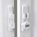 White 180 Degree Barn Door Lock,Mechanical Password Lock,3 Digit Password Keyless,Flip Latch with Combination,Protect Privacy,for Barn Door,Cabinets,Windows,Garden,Bathroom