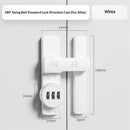 White 180 Degree Barn Door Lock,Mechanical Password Lock,3 Digit Password Keyless,Flip Latch with Combination,Protect Privacy,for Barn Door,Cabinets,Windows,Garden,Bathroom