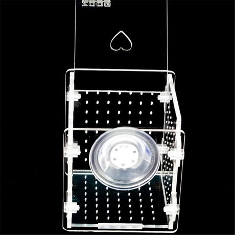 Acrylic Fish breeding Box, Acrylic Fish Isolation Box, Fish Separator for Aquarium, Hatchery Incubator with Suction Cups for Small Baby Fishes Shrimp Clownfish Guppy
