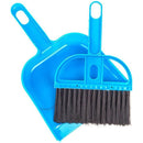 2pcs Pet Cage Broom Brush Dustpan Set - Small Cat Litter Sweeper for Pet Cage Clean and Car Keyboard Brush (Blue)