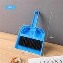2pcs Pet Cage Broom Brush Dustpan Set - Small Cat Litter Sweeper for Pet Cage Clean and Car Keyboard Brush (Blue)