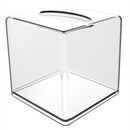 Tissue Box Holder & Cover Multi-Use Dryer Sheet & Mask Case Organizer for Bathroom, Car, Office, Table - Clear Square（14X14X14cm）