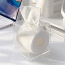 Tissue Box Holder & Cover Multi-Use Dryer Sheet & Mask Case Organizer for Bathroom, Car, Office, Table - Clear Square（14X14X14cm）