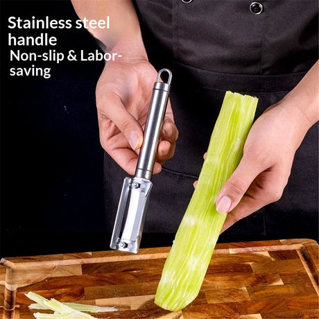Stainless steel sugarcane peeler, multifunctional lettuce peeler, household kitchen fruit and vegetable peeler, hard skin scraper