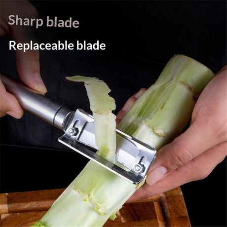 Stainless steel sugarcane peeler, multifunctional lettuce peeler, household kitchen fruit and vegetable peeler, hard skin scraper
