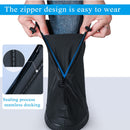 Cycling middle tube rainproof shoe cover, outdoor thick high tube waterproof rain boots shoe cover, suitable for rainy days, men's and women's anti slip and wear-resistant(Black, M)