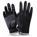 Sport Gloves, Winter Gloves, Ultimate Waterproof & Windproof Thermal Non-Slip Gloves, Mens Comfortable Warm Touch Glove（Black M）