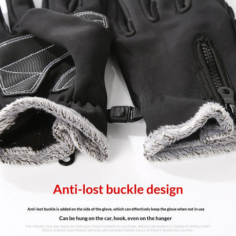 Sport Gloves, Winter Gloves, Ultimate Waterproof & Windproof Thermal Non-Slip Gloves, Mens Comfortable Warm Touch Glove（Black M）