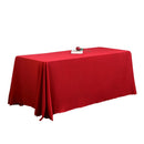 Red Rectangle Polyester Tablecloth, Table Cloth Overlay for Birthday, Wedding, Banquet, Party Decoration, Dining Table Cover,red,160x180cm