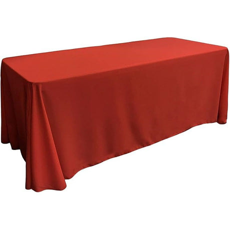 Red Rectangle Polyester Tablecloth, Table Cloth Overlay for Birthday, Wedding, Banquet, Party Decoration, Dining Table Cover,red,160x180cm