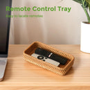 Small Rattan Serving Tray, Natural Wicker Decorative Tray Handwoven for Keys Trinkets Rings Cosmetics, Decorative Jewelry Perfume Tray for Coffee Table Entryway Living Room(Small)