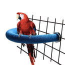 U Shape Parrot Perch Stand Toy Bird Platform Sand Paw Grinding Clean Stick Exercise Conure Budgie Cockatiel Cage Accessories (Blue) small