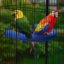 U Shape Parrot Perch Stand Toy Bird Platform Sand Paw Grinding Clean Stick Exercise Conure Budgie Cockatiel Cage Accessories (Blue) small