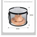 2PCS Extra Large Clear Hat Organizer for Travel and Wardrobe, Holds up to 7 Hats, Round Hat Box Storage for Women & Men,Large Capacity Cowboy Hat Organizer(Black)