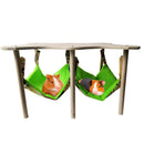 Guinea Pigs Hammock with Natural Wooden Stand- Large Hanging Hammock Bed for Piggies Chinchilla Hamster Bunny Ferrets Hiding Sleeping