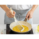 Beige Fish Spatula Turner,Silicone Edge Slotted Fish Spatulas for Kitchen,Flexible and Thin Stainless Steel Nonstick Cooking for Pancake