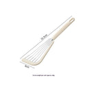 Beige Fish Spatula Turner,Silicone Edge Slotted Fish Spatulas for Kitchen,Flexible and Thin Stainless Steel Nonstick Cooking for Pancake